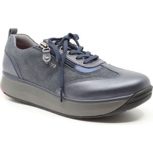 Joya - Laura - Veterschoen - Donkerblauw - Leer en Velours