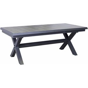 Sens-Line - Monaco Keramiek - Uitschuifbare tuintafel - 167-207cm - Antraciet