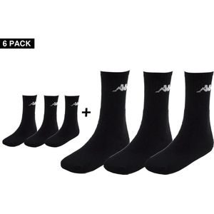 Kappa - Trisper Tennis Sock 6 pack - Sokken 6-Pack - 39 - 42 - Zwart