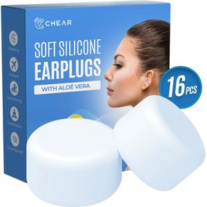 Chear Siliconen Oordopjes – Oordoppen Slapen – Aloë Vera – 16 stuks