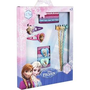 Disney Frozen Haar accesoires 17stuks - Haarclip met Extensions - Elastieken - clips- Meisjes - Cadeau