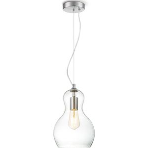 Home Sweet Home - Moderne Hanglamp Bello - hanglamp gemaakt van Glas - Helder - 21/21/138cm - Pendellamp geschikt voor woonkamer, slaapkamer en keuken- geschikt voor E27 LED lichtbron