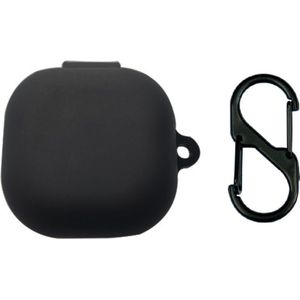 Somstyle Hoesje Geschikt Voor Samsung Buds 2 Pro, Buds 2 & Buds Live Draadloze Oordopjes - Zacht Siliconen met Clip - Zwart