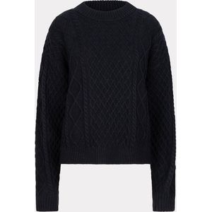 Esqualo - Sweater cable short - Trui - Ronde Hals - Lange Mouwen