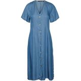 Vero Moda - Liliana Calf - Jurk - Blauw - Korte Mouwen