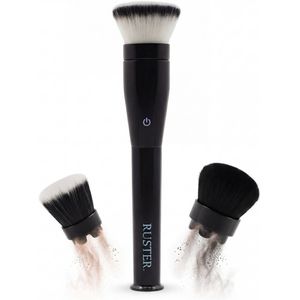 RUSTER® 3-in-1 Elektrische Make-up Kwast – Foundation / Blush / Bronzer – 360° Rotatie | 2X Sneller Klaar - 3X Minder Verspilling
