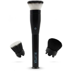 RUSTER® 3-in-1 Elektrische Make-up Kwast – Foundation / Blush / Bronzer – 360° Rotatie | 2X Sneller Klaar - 3X Minder Verspilling