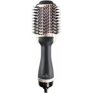 2-in-1 Haardroger & Volumizer - Keramische Ionische Borstel - Anti-Kroes Temperatuurregeling - Professionele Styling Tool - Goud - 1 Stuk