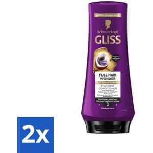 Gliss Conditioner Full Hair Wonder - 200 ml - Voordeelverpakking - 2 stuks