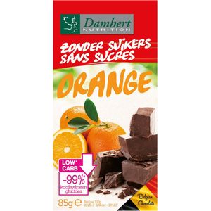 Damhert Zonder Suikers Chocoladetablet Puur Orange 85GR