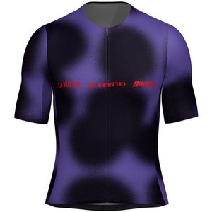 Santini La Vuelta Angliru Korte Mouw Wielertrui Paars 4XL Man,Vrouw