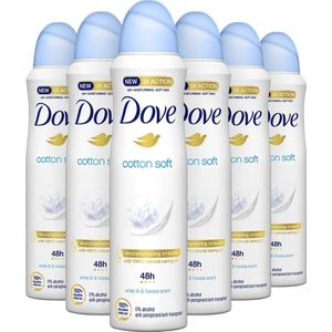 Dove Cotton Soft Anti-transpirant Deodorant Spray - 6 x 150 ml - Voordeelverpakking