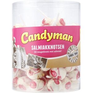 Salmiak knotsen Candyman Silo 60 stuks (uitdeel snoep)