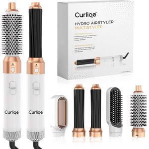 Curliqe™ Föhnborstel - Airstyler - Krulborstel - Krultangen - 5 in 1 Multistyler - Wit