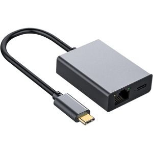 USB C naar Ethernet Adapter - 100W Oplaadadapter - 1000 Mbps - voor Chromecast TV/Stick Mac-Book Pro/Air Windows Phone