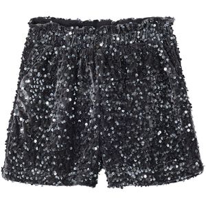 Kerst Short - Zilver - Voor Meisjes - Met Pailletten