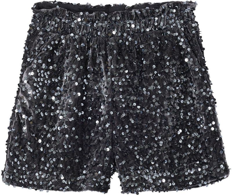 Kerst Short - Zilver - Voor Meisjes - Met Pailletten