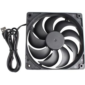 Allecto Plus - Stille koelventilator 120x120x25 mm voor CPU koelsysteem met USB-aansluiting - Geschikt voor 3D-printer en PC behuizingen
