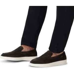 Manfield - Heren - Groene suède loafers - Maat 46