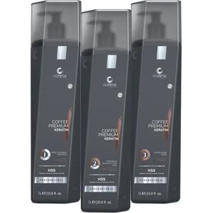 Honma Tokyo - Coffee Premium - Keratine Behandeling Kit - 3x1000ml
