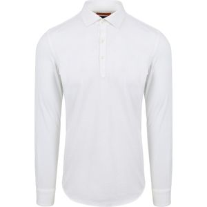 Suitable - Camicia Poloshirt Wit - Slim-fit - Heren Poloshirt Maat M