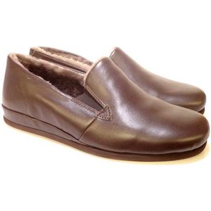 Rohde 6420-71 pantoffel leer met voering Bruin - Maat: 40
