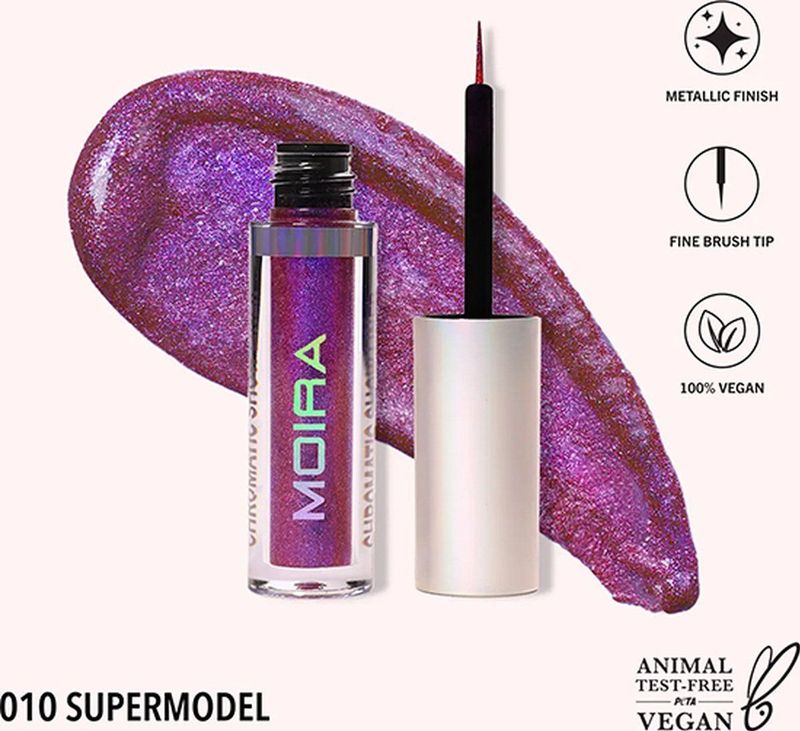 Moira - Chromatic Show Liner - Supermodel 10 - Gelliner - Hoogglans Chroom-Metallic