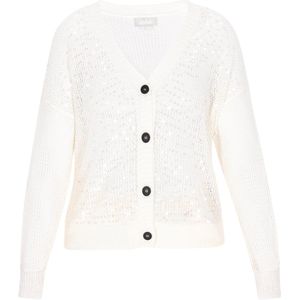 usha - Fashion Look - Cardigan - Met V-hals - Opengewerkt Gebreid - Met Pailletten