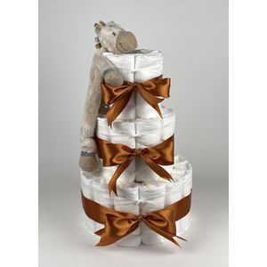 Chouette-Chouette | Luiertaart Neutraal | Kraamcadeau | Geboorte Jongen Meisje | Babyshower | Tuttle Horse Bright Koper