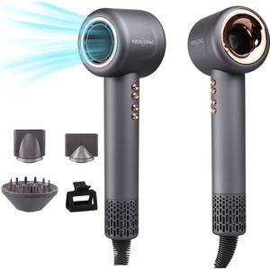 Soof&Tess® - Powerful Föhn - Supersnel drogen met 2200W - Haardroger - Superkrachtig Diffuser - Snel Drogen - Fohn met Diffuser - Grijs