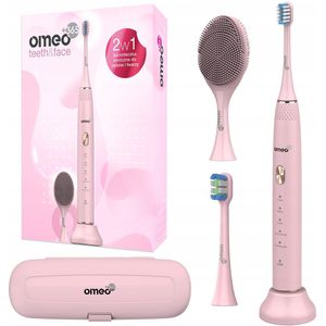 Omeo +365 Teeth&Face Pink - Sonische Tandenborstel & Gezichtsborstel - 96000 trillingen - 5 programma's - 60 dagen batterij