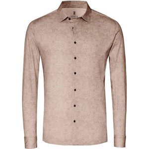Desoto Overhemd Flanel Melange Beige - Maat 3XL - Heren - Overhemden Casual