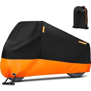 E-shop4u® - Motorhoes - Waterdicht - Outdoor Regen Protector Covers - UV Bescherming - Burgman 400/650/125 - L for 180-200cm - Oranje