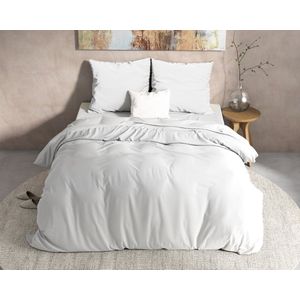 Sleeptime Flanel Mendez Dekbedovertrek - Tweepersoons - 200X200/220 + 2 x kussenslopen 60x70 - Wit