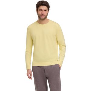 FALKE Basic Cotton Crew Neck elegante klassieker katoen trui heren geel - maat M