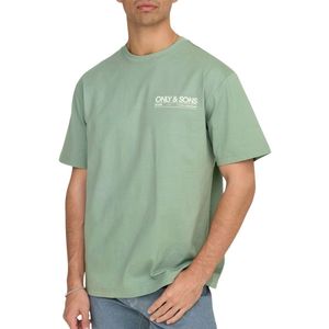 Only & Sons - Kazbah Print - T-shirt - Lichtgroen - Relaxed Fit