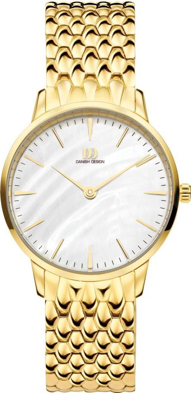 Danish Design horloge met stalen band, Akilia Link double/parelmoer