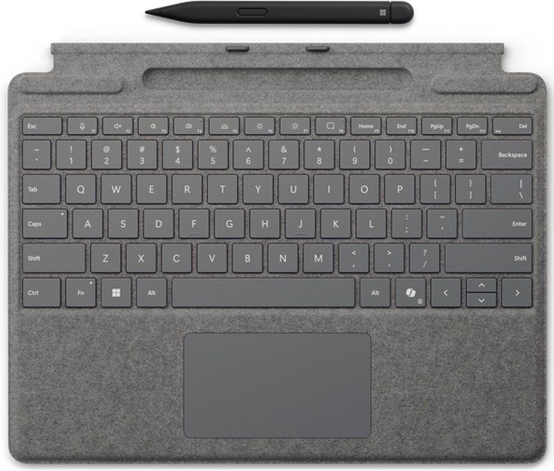 Microsoft Surface Pro Keyboard with Slim Pen for Business AZERTY Belgisch Microsoft Cover port Platina