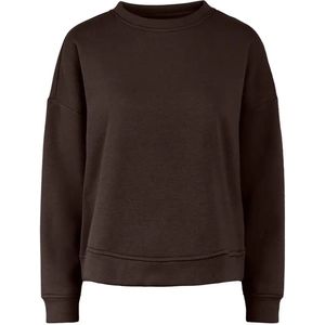 Pieces Dames Sweater - Bruin - Loungewear Top - Dames trui zonder print - Maat XS