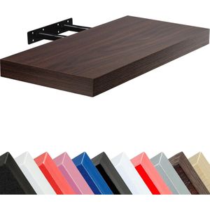 Boekenplank - wandplank - Donker Hout - 50x23.5x3.8cm