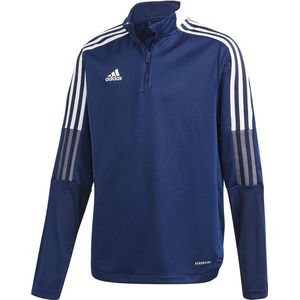 adidas - Tiro 21 Training Top Youth - Longsleeve Voetbal - 152 - Blauw