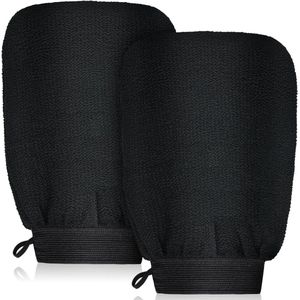 Diepe exfoliërende gezichtshandschoenen - 2-pack voor dames en heren | Bad- en douchehandschoenen voor spa massage en lichaamsscrub