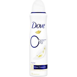 Dove Deodorant Spray - 0% Original - 150 ml - 1 stuk