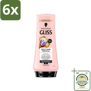 Gliss - Hair Repair - Conditioner Split Hair Miracle tegen Gespleten Haarpunten - 200 ml - Voordeelverpakking - 6 stuks - Haar herstel - Haarverzorging