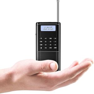 oCreon Raddy RD23 Draagbaar DAB+/FM Radio - Klein Digitalradio met Accu en Bluetooth (Zwart)