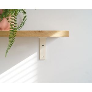 STERKSTAEL Ares Japandi Beige - industriële plankdrager – geschikt voor een plank van 20 to 25 cm – kleur beige zand – incl. bevestigingsmateriaal - poedercoating – staal - 1 stuk