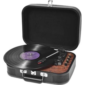 Draaitafel met Bluetooth, vinyl platenspeler, digitale encoder, ingebouwde stereo luidsprekers, 3 snelheden (33/45/78 rpm)