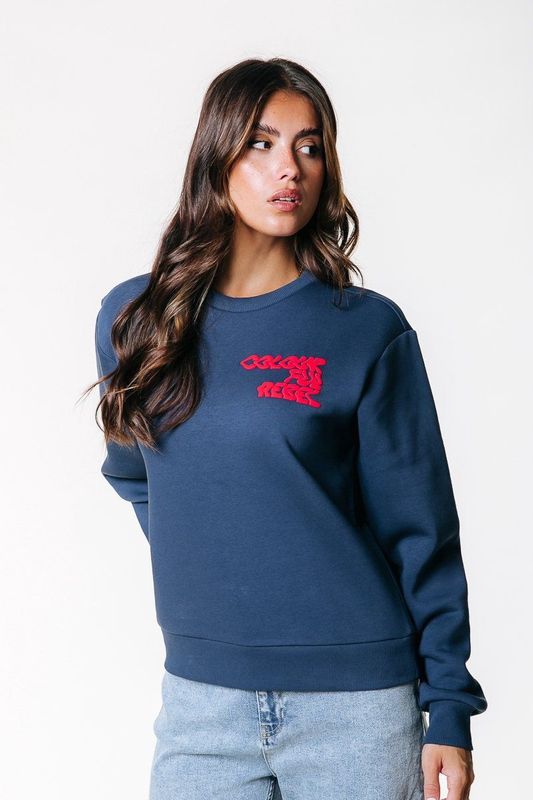 Colourful Rebel - Logo Wave - Relaxed Sweat - 350 Grams - 65% Biologisch Katoen