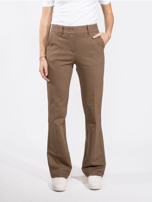 Red Button - Punta - Damesbroek - Beige - Flared Fit - Inseam 82 cm