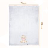 Be Mammy - BE20-168 - Kinderdeken - Lichtgrijs - Met 3D-applicatie
